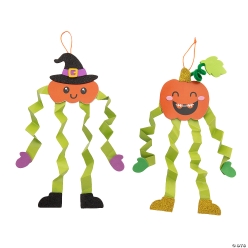 Halloween Accordion Pumpkin Craft Kit-12Pk